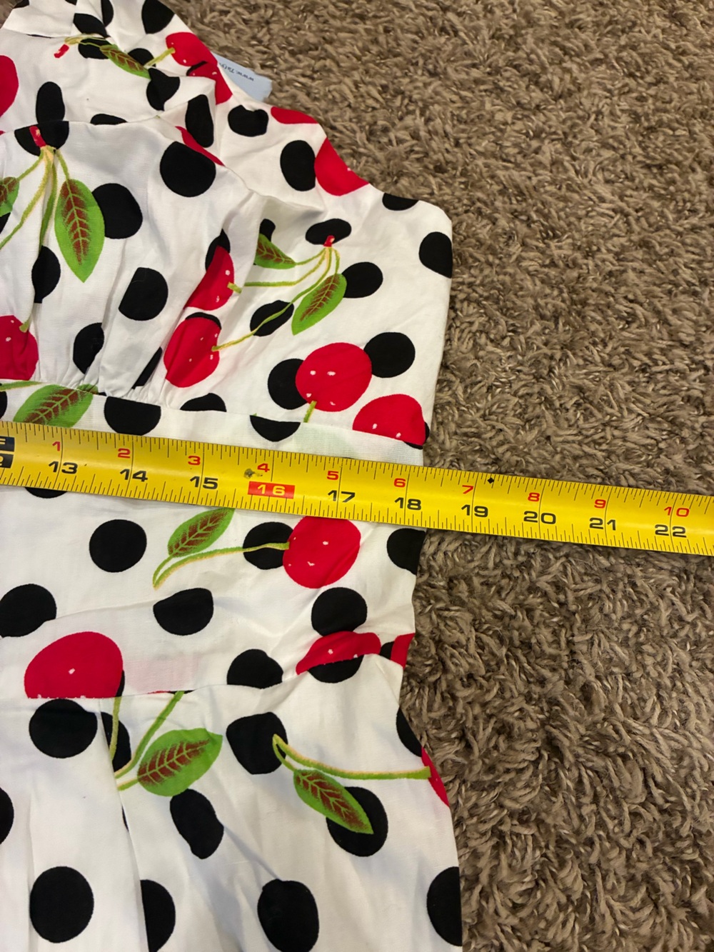 NWT: Tatyana White Cherry Halter Dress 3XL Retro Rockabilly Fit and Flare 3XL - Picture 11 of 15
